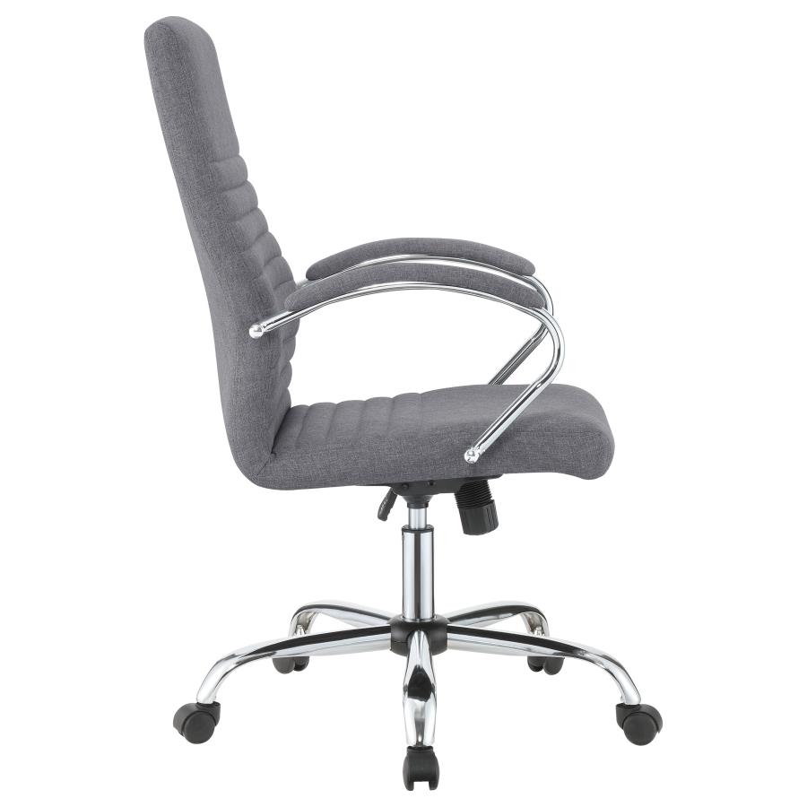 (image for) Abisko Upholstered Adjustable Home Office Desk Chair Grey