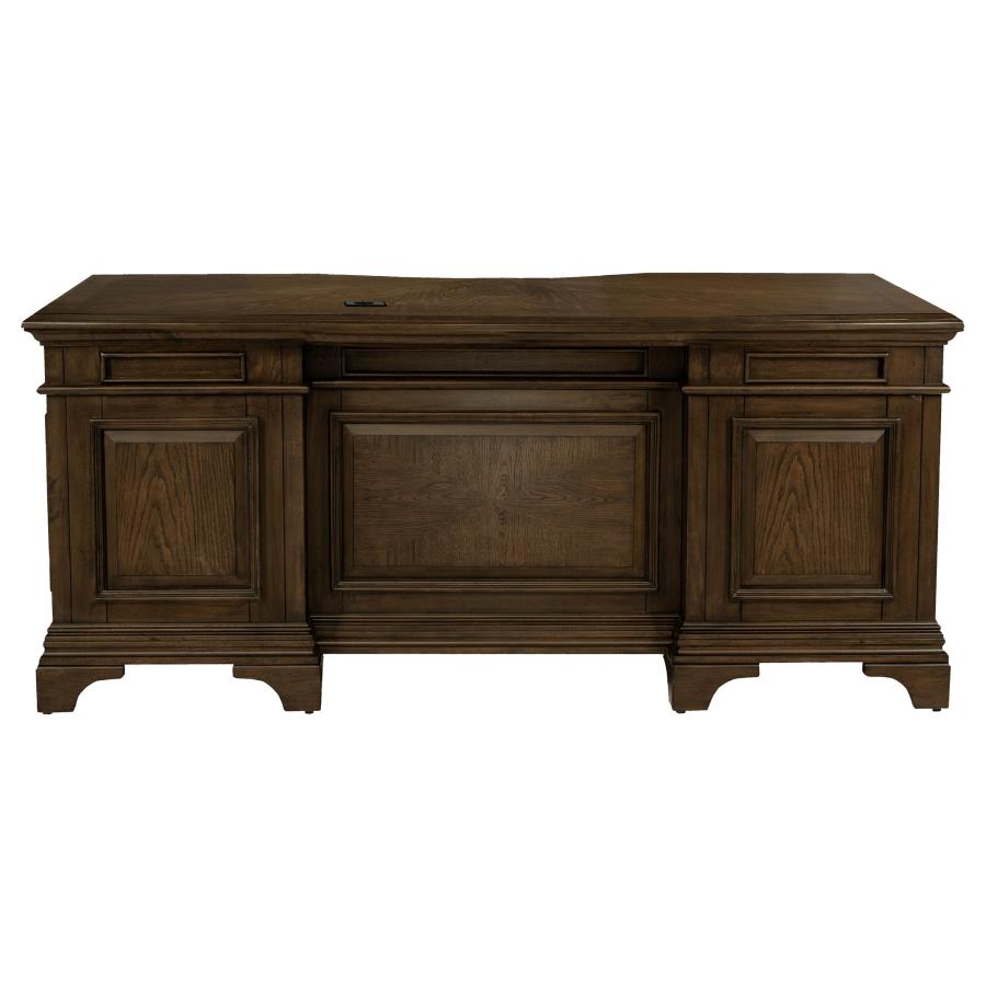 (image for) Hartshill 72-inch 7-drawer Executive Desk Burnished Oak