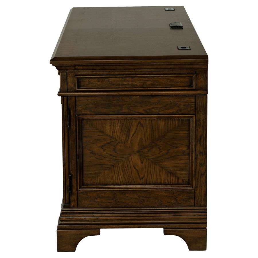 (image for) Hartshill 66-inch 5-drawer Credenza Office Desk Burnish Oak