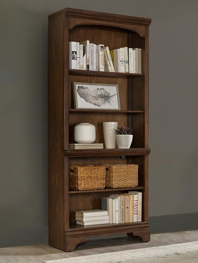 (image for) Hartshill 78-inch 5-shelf Bookcase Burnished Oak