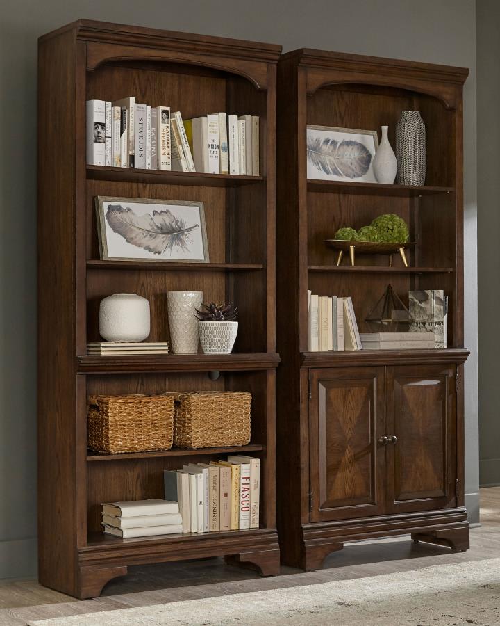 (image for) Hartshill 78-inch 5-shelf Bookcase Burnished Oak