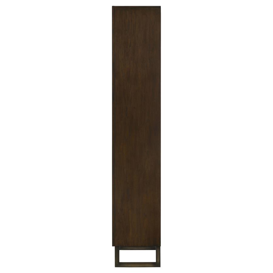 (image for) Marshall 76-inch 5-shelf Bookcase Dark Walnut