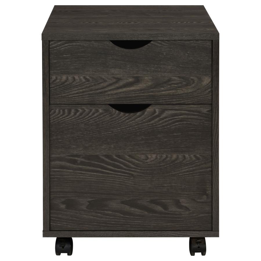 (image for) Noorvik 2-drawer Home Office Mobile File Cabinet Dark Oak