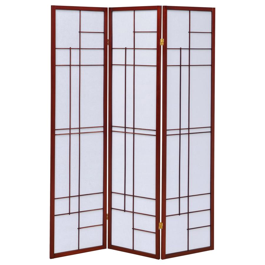 (image for) Katerina 3-Panel Room Divider Folding Shoji Screen Cherry