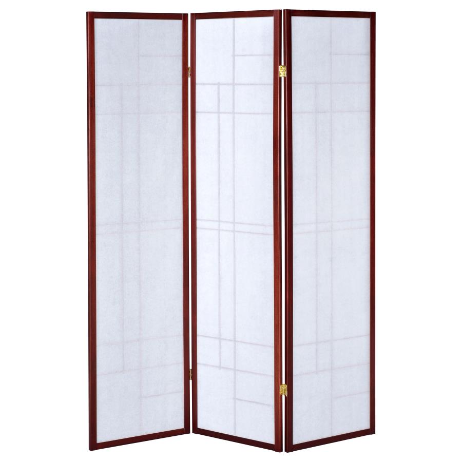 (image for) Katerina 3-Panel Room Divider Folding Shoji Screen Cherry