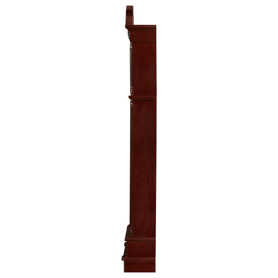 (image for) Diggory Grandfather Clock with Adjustable Chime Brown Red