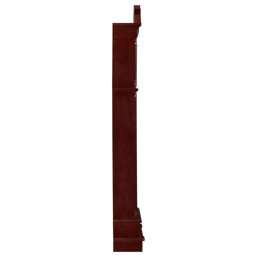 (image for) Diggory Grandfather Clock with Adjustable Chime Brown Red