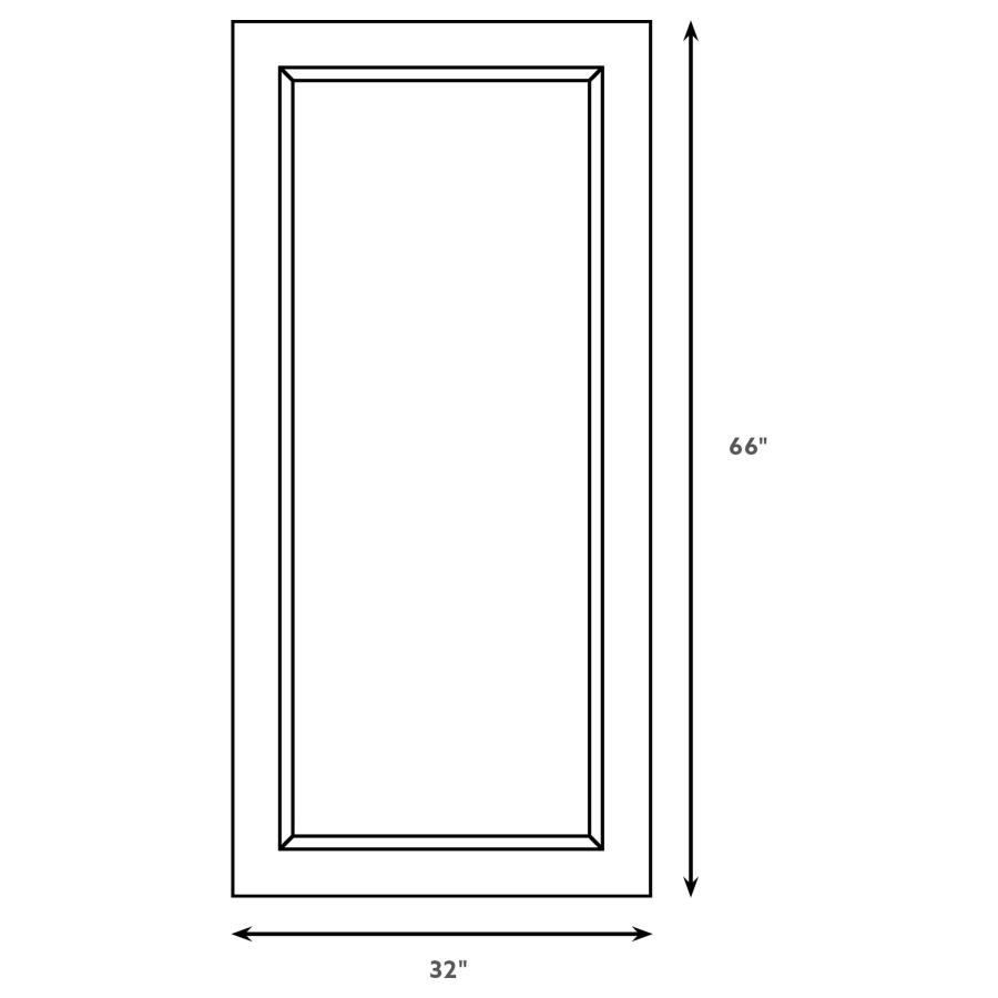 Modal Additional Images for Rollins 32 x 66 Inch Rectangular Floor Mirror Silver