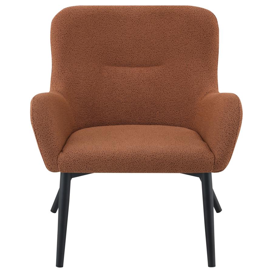 (image for) Calvin Upholstered Modern Arm Accent Chair Rust