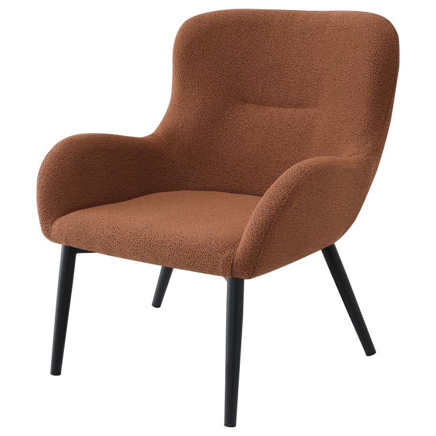 (image for) Calvin Upholstered Modern Arm Accent Chair Rust