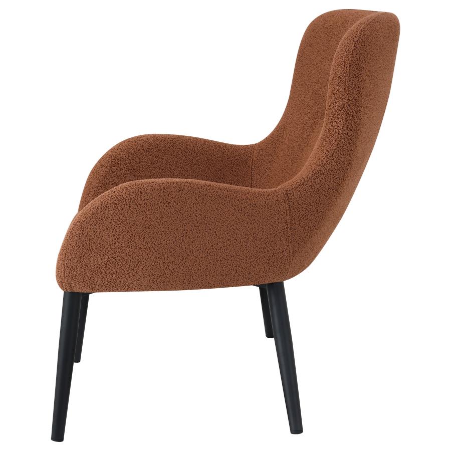 (image for) Calvin Upholstered Modern Arm Accent Chair Rust