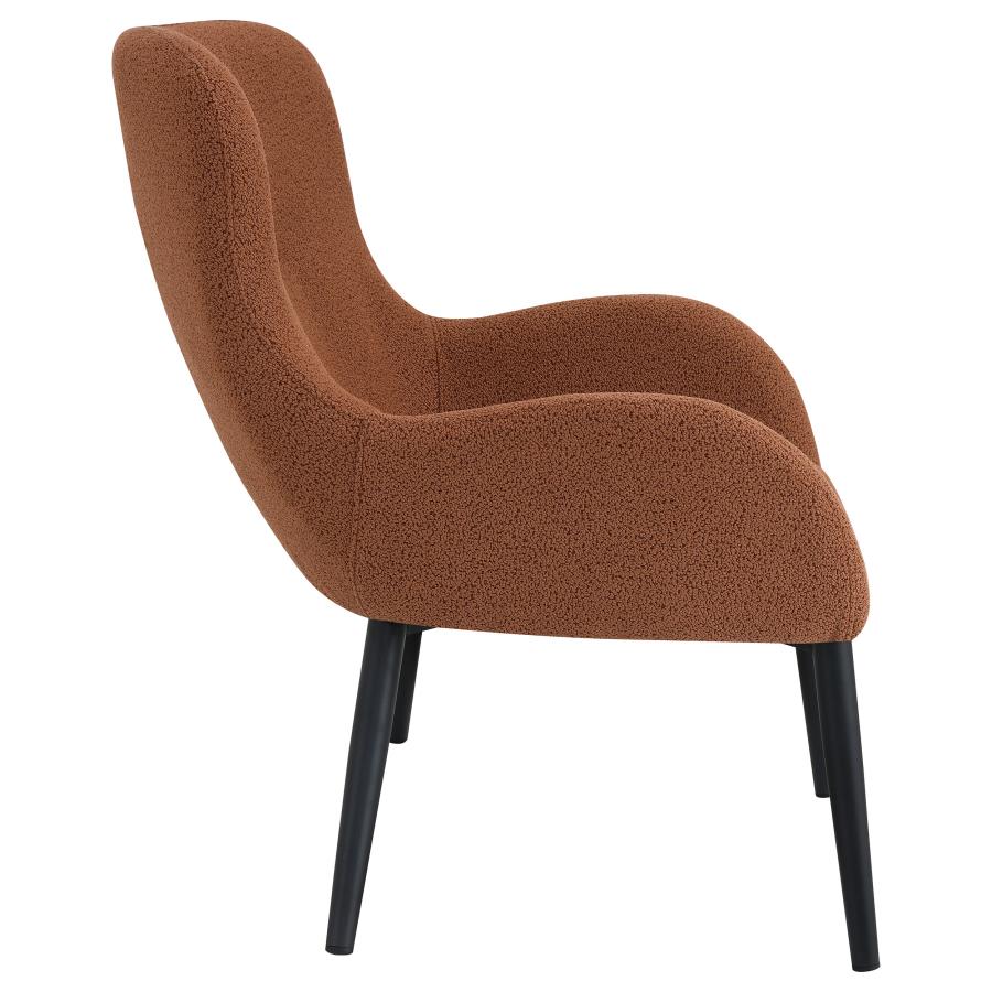 (image for) Calvin Upholstered Modern Arm Accent Chair Rust