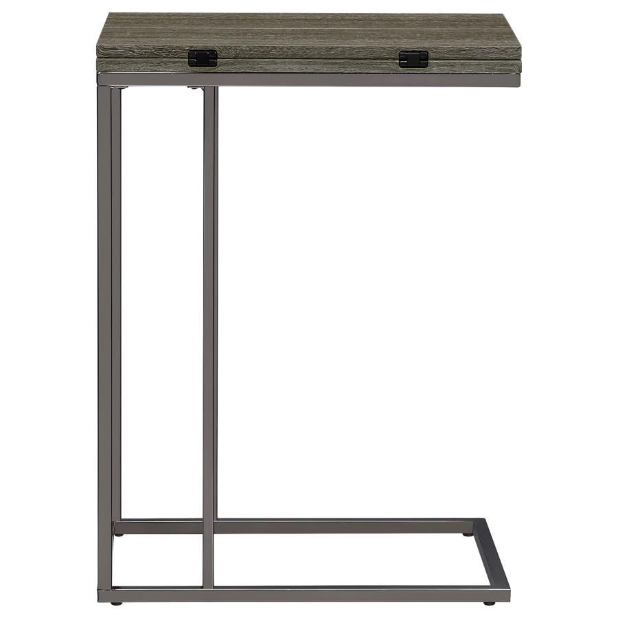 (image for) Pedro Expandable C-Shaped Sofa Side Table Weathered Grey