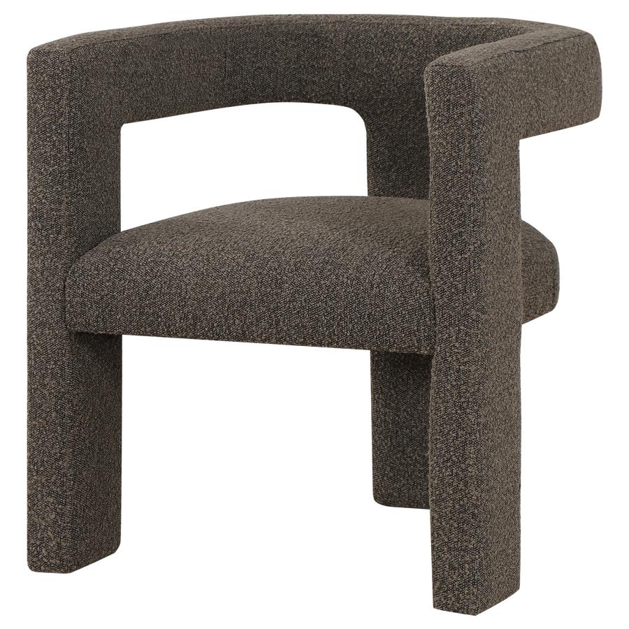 (image for) Petra Boucle Upholstered Accent Side Chair Chocolate Brown