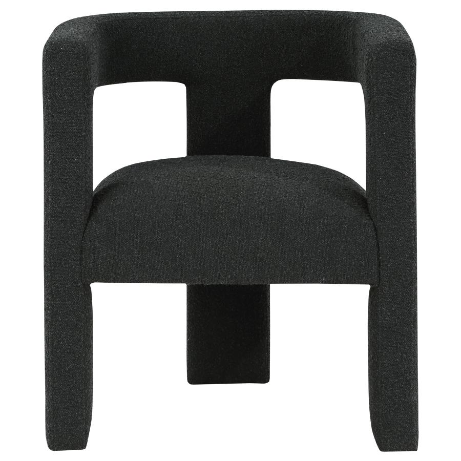 (image for) Petra Boucle Upholstered Accent Side Chair Black