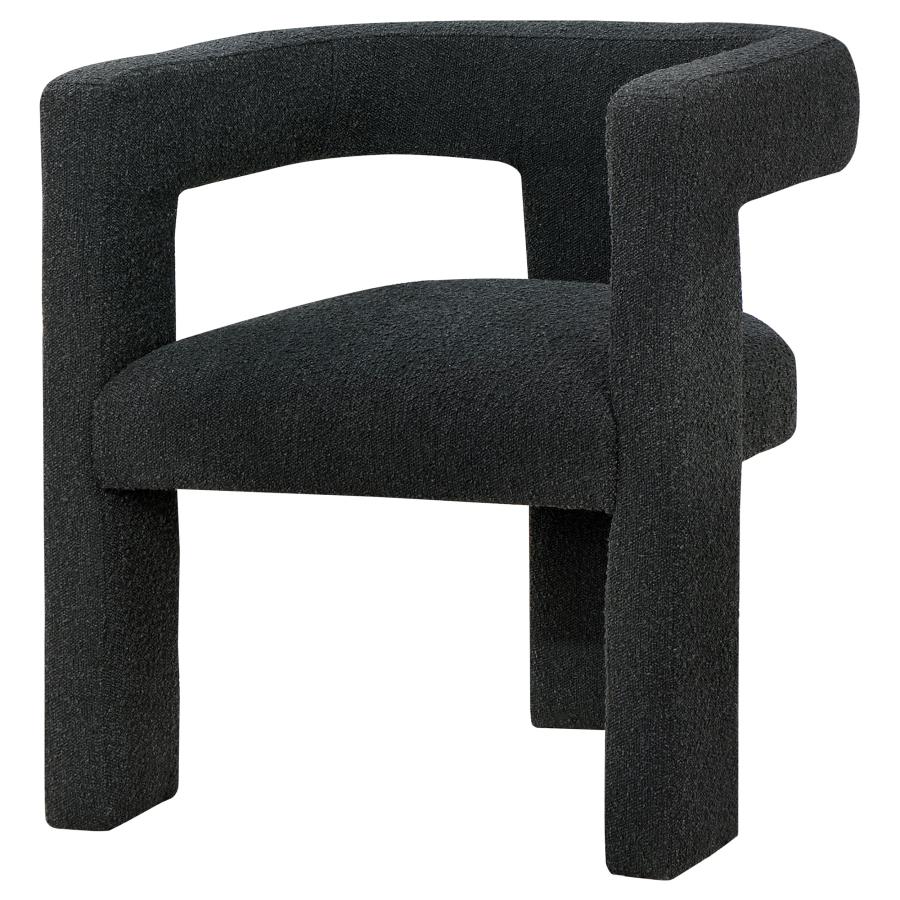 (image for) Petra Boucle Upholstered Accent Side Chair Black