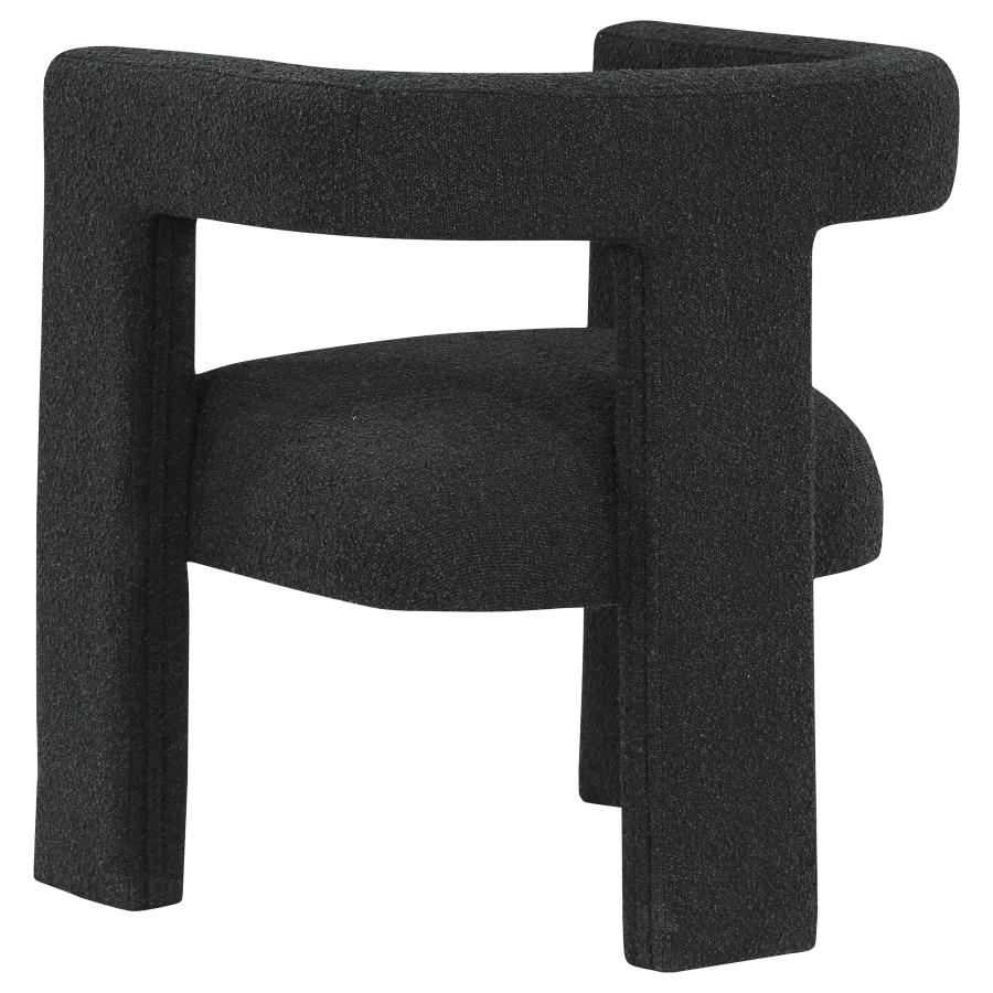 (image for) Petra Boucle Upholstered Accent Side Chair Black