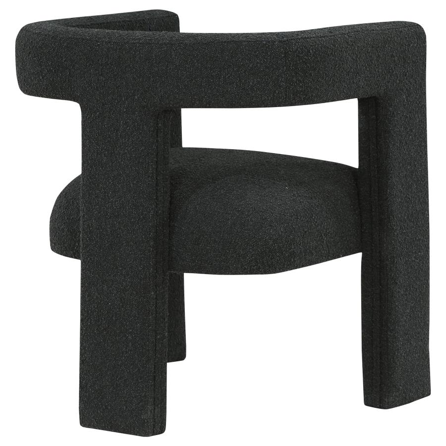 (image for) Petra Boucle Upholstered Accent Side Chair Black