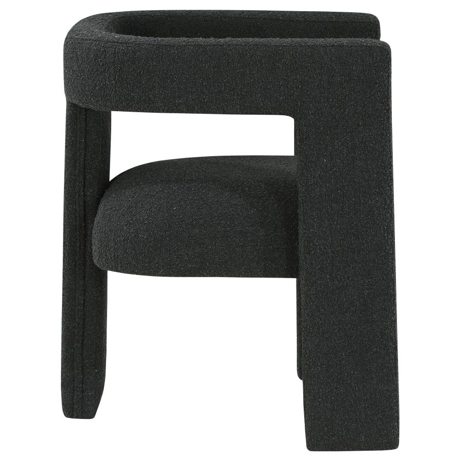 (image for) Petra Boucle Upholstered Accent Side Chair Black