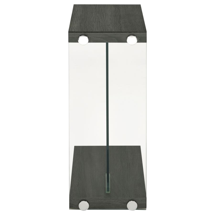 (image for) Colby Engineered Wood C-Shaped Side Table Weathered Grey