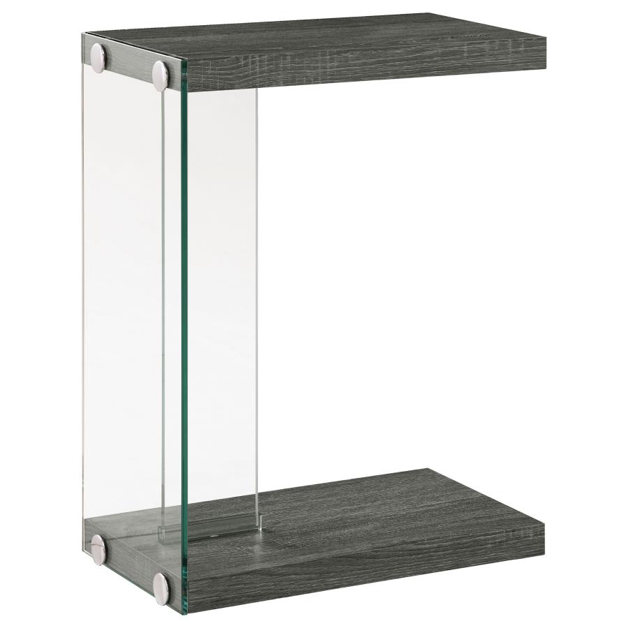 (image for) Colby Engineered Wood C-Shaped Side Table Weathered Grey