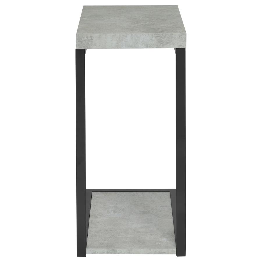 (image for) Beck Engineered Wood C-Shape Sofa Side Table Cement