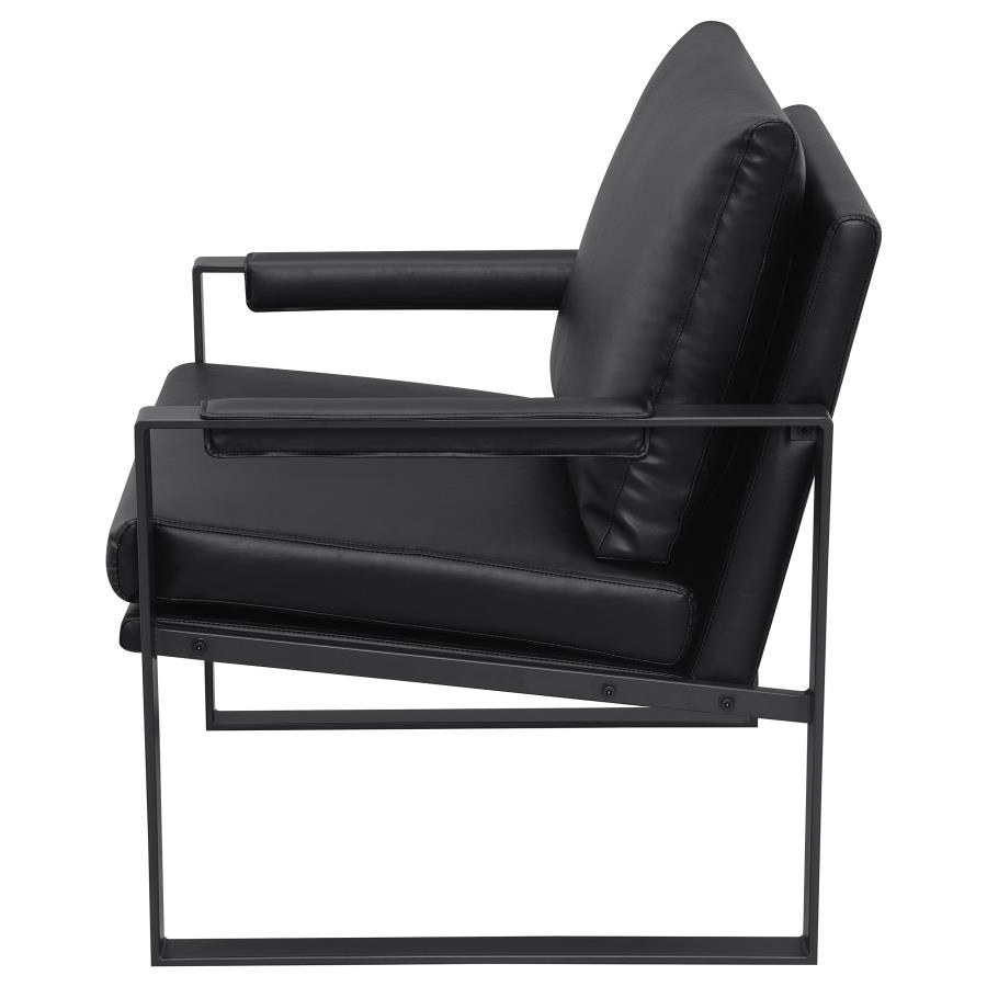 (image for) Rosalind Upholstered Track Arm Accent Chair Black