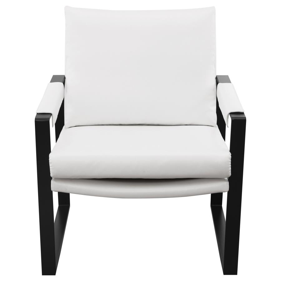 (image for) Rosalind Upholstered Track Arm Accent Chair White