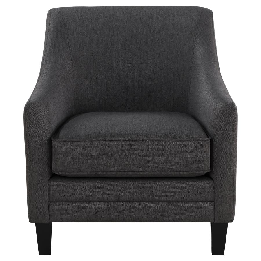 (image for) Liam Upholstered Sloped Arm Accent Club Chair Barely Black