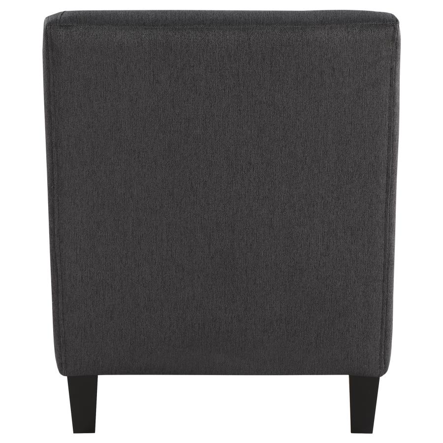 (image for) Liam Upholstered Sloped Arm Accent Club Chair Barely Black