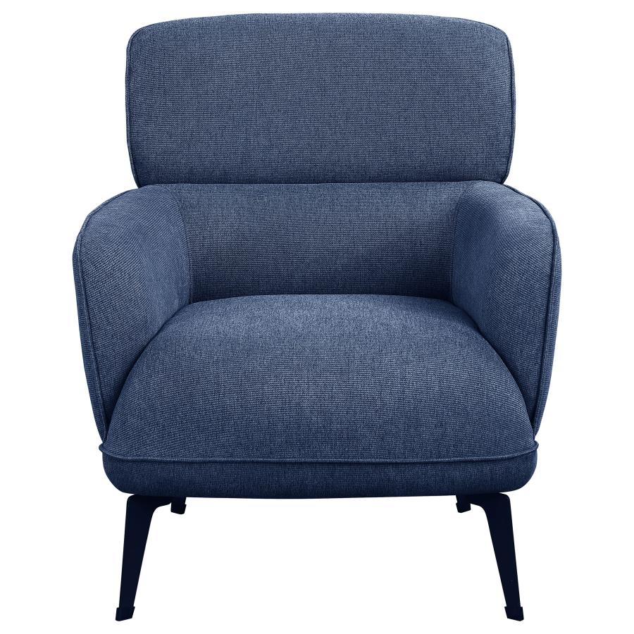 (image for) Andrea Upholstered Crecent Arm Accent Chair Blue