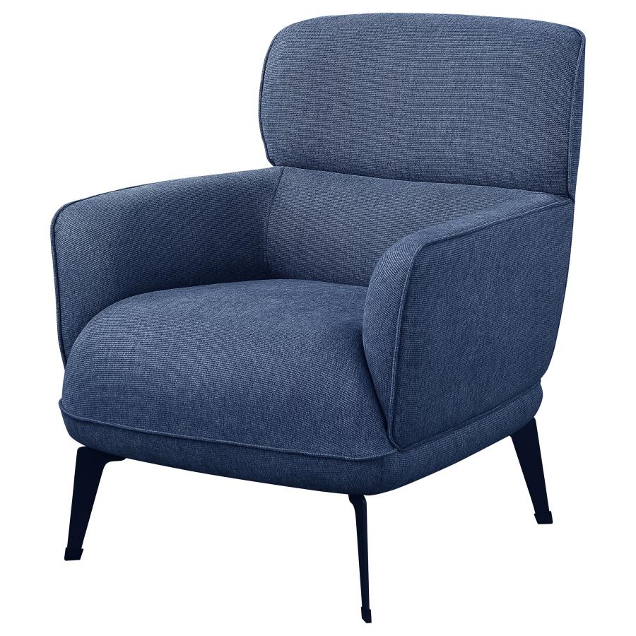 (image for) Andrea Upholstered Crecent Arm Accent Chair Blue