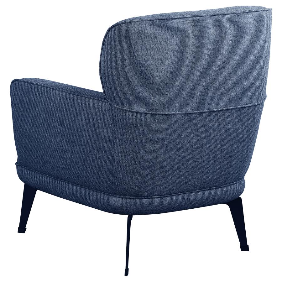 (image for) Andrea Upholstered Crecent Arm Accent Chair Blue