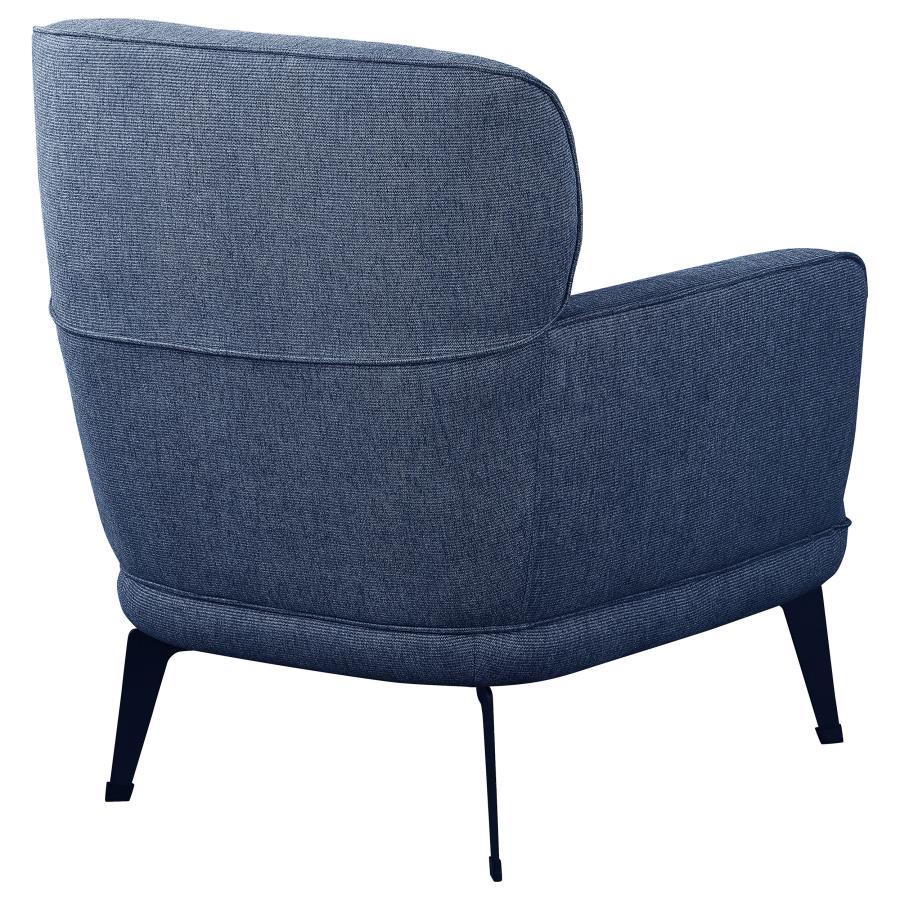 (image for) Andrea Upholstered Crecent Arm Accent Chair Blue