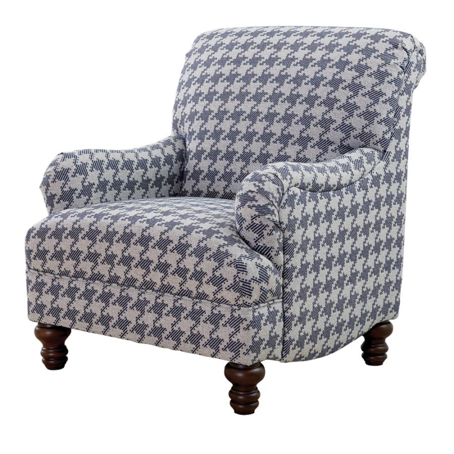 (image for) Glenn Upholstered English Arm Accent Chair Blue