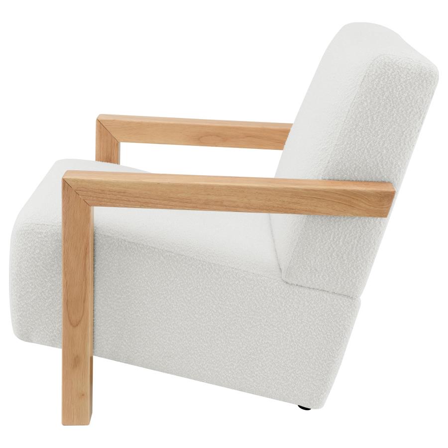 (image for) Fitzroy Boucle Upholstered Accent Arm Chair Ivory