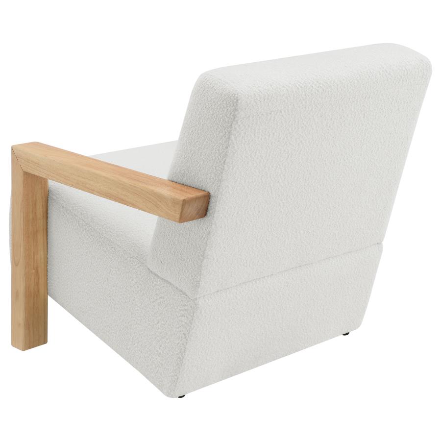 (image for) Fitzroy Boucle Upholstered Accent Arm Chair Ivory