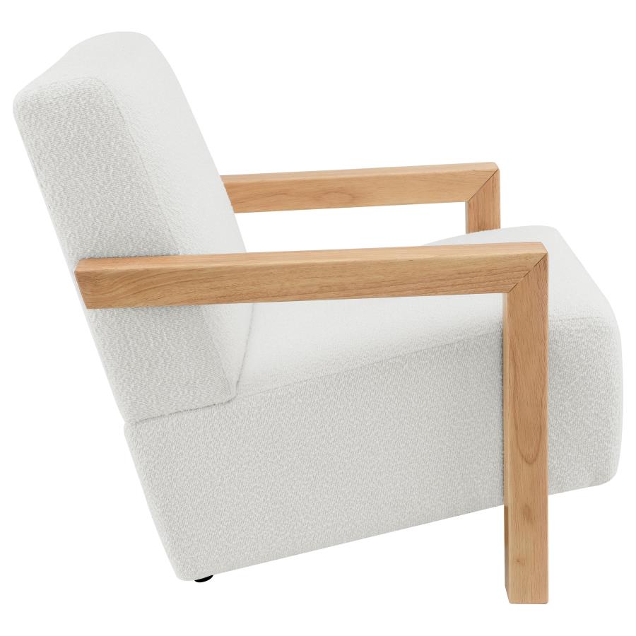 (image for) Fitzroy Boucle Upholstered Accent Arm Chair Ivory