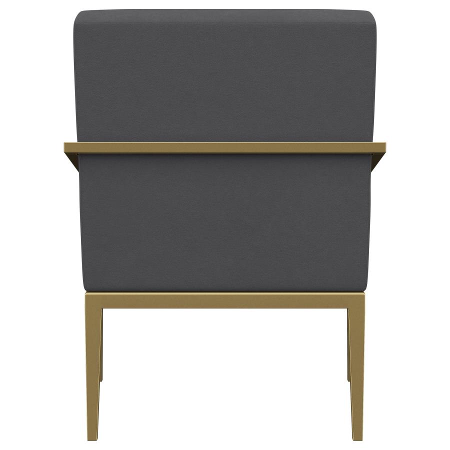 (image for) Kirra Upholstered Metal Arm Accent Chair Dark Grey