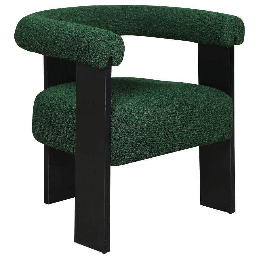 (image for) Ramona Boucle Upholstered Accent Side Chair Green