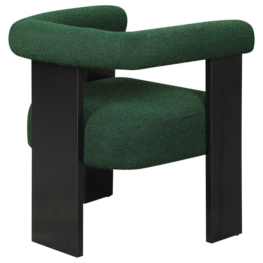 (image for) Ramona Boucle Upholstered Accent Side Chair Green