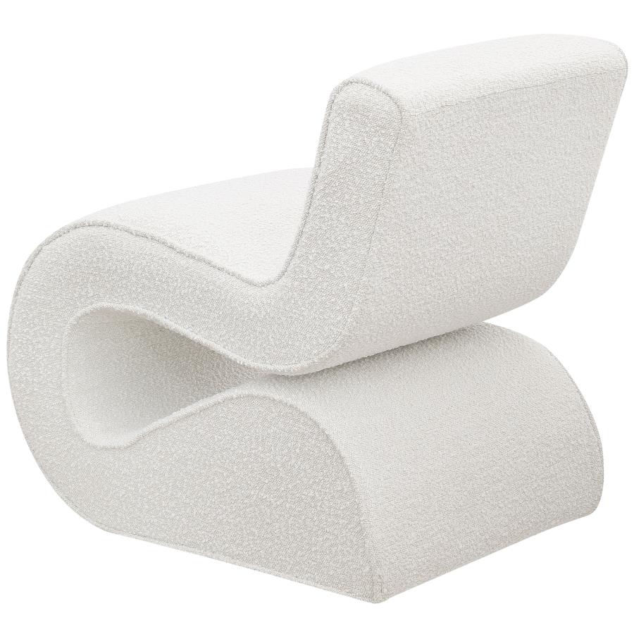 (image for) Ronea Boucle Upholstered Armless Curved Chair Cream