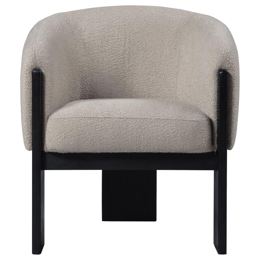 (image for) Valdez Boucle Upholstered Barrel Back Accent Chair Beige