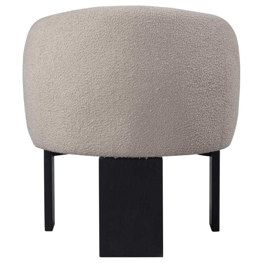 (image for) Valdez Boucle Upholstered Barrel Back Accent Chair Beige