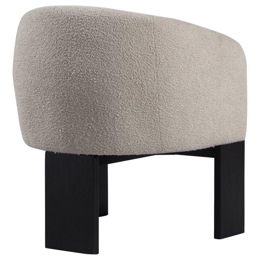 (image for) Valdez Boucle Upholstered Barrel Back Accent Chair Beige