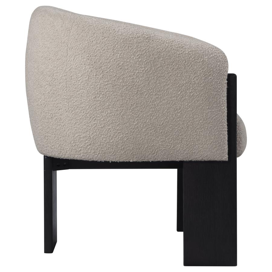 (image for) Valdez Boucle Upholstered Barrel Back Accent Chair Beige