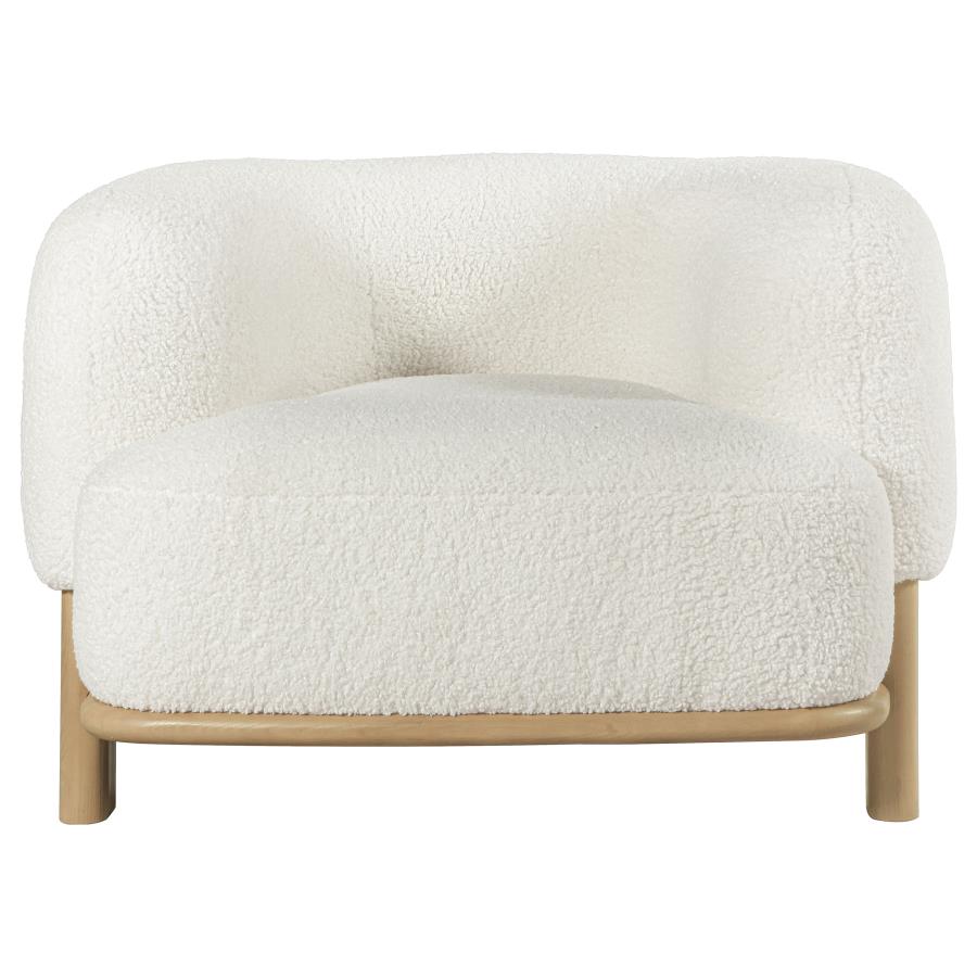 (image for) Lawler Upholstered Barrel Back Accent Chair Ivory