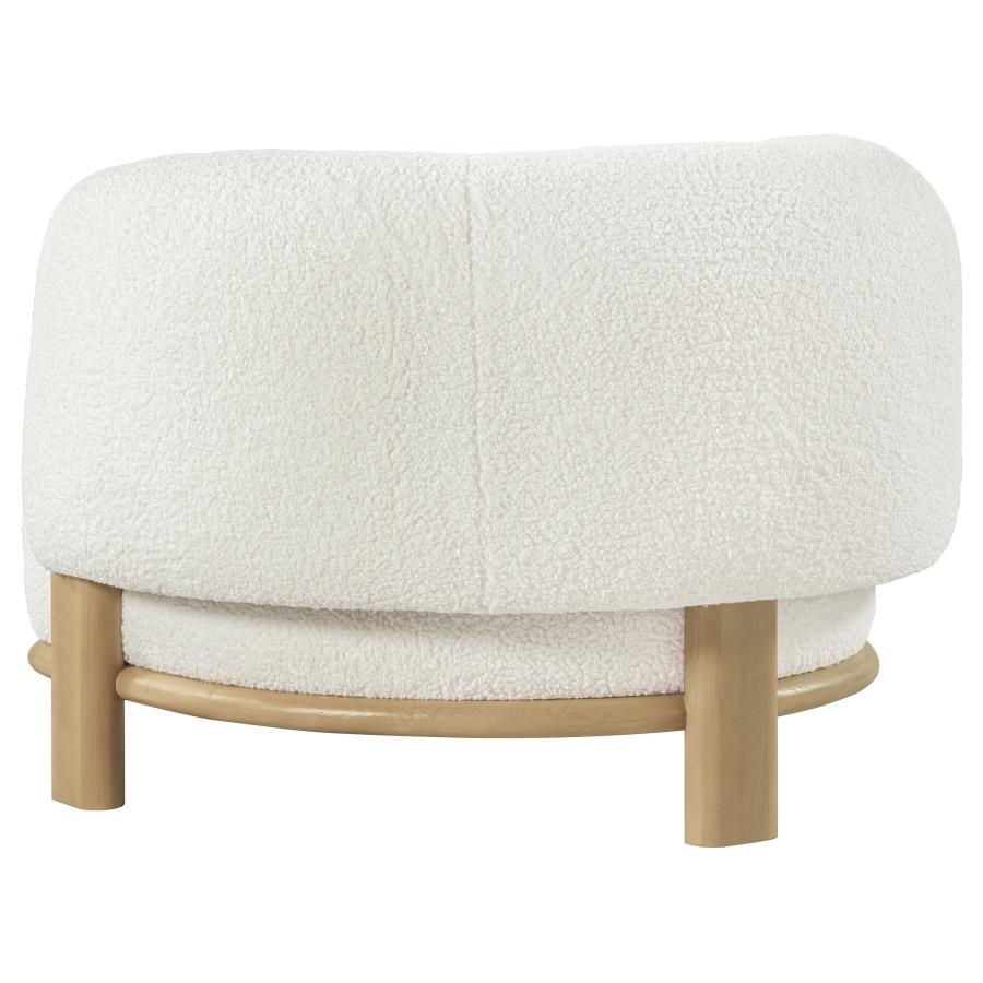 (image for) Lawler Upholstered Barrel Back Accent Chair Ivory