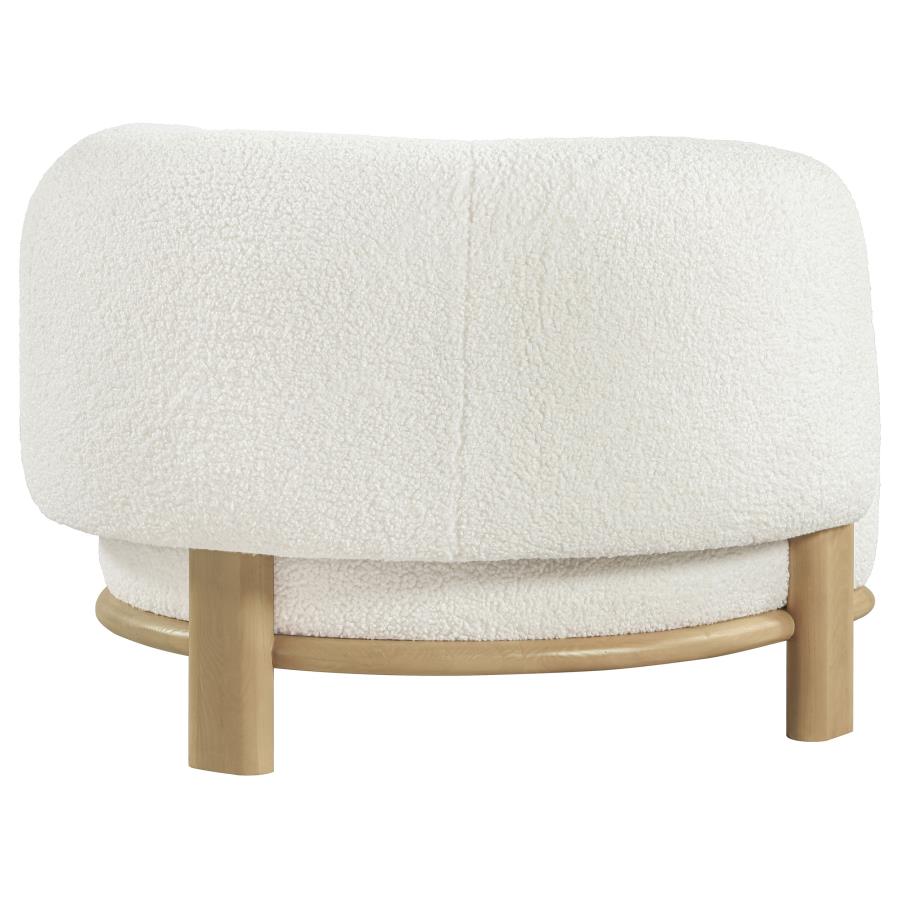 (image for) Lawler Upholstered Barrel Back Accent Chair Ivory