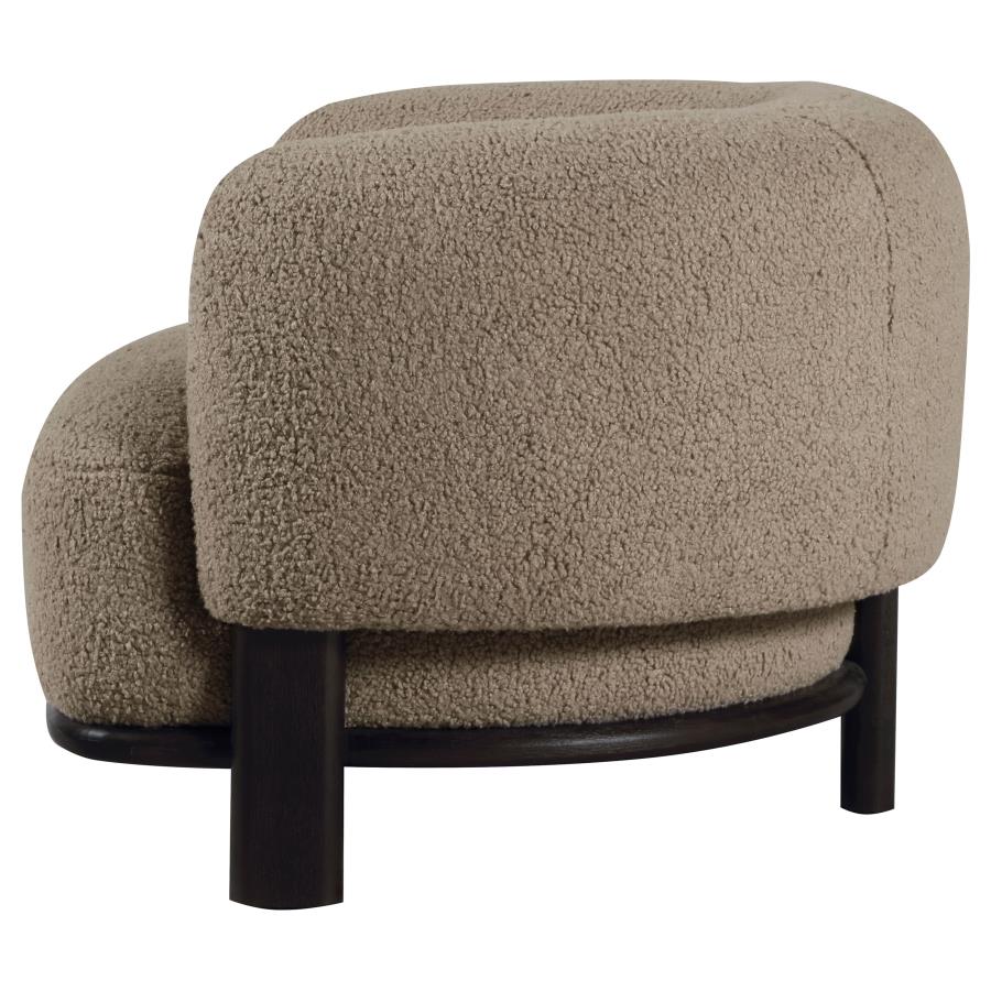 (image for) Lawler Upholstered Barrel Back Accent Chair Mushroom